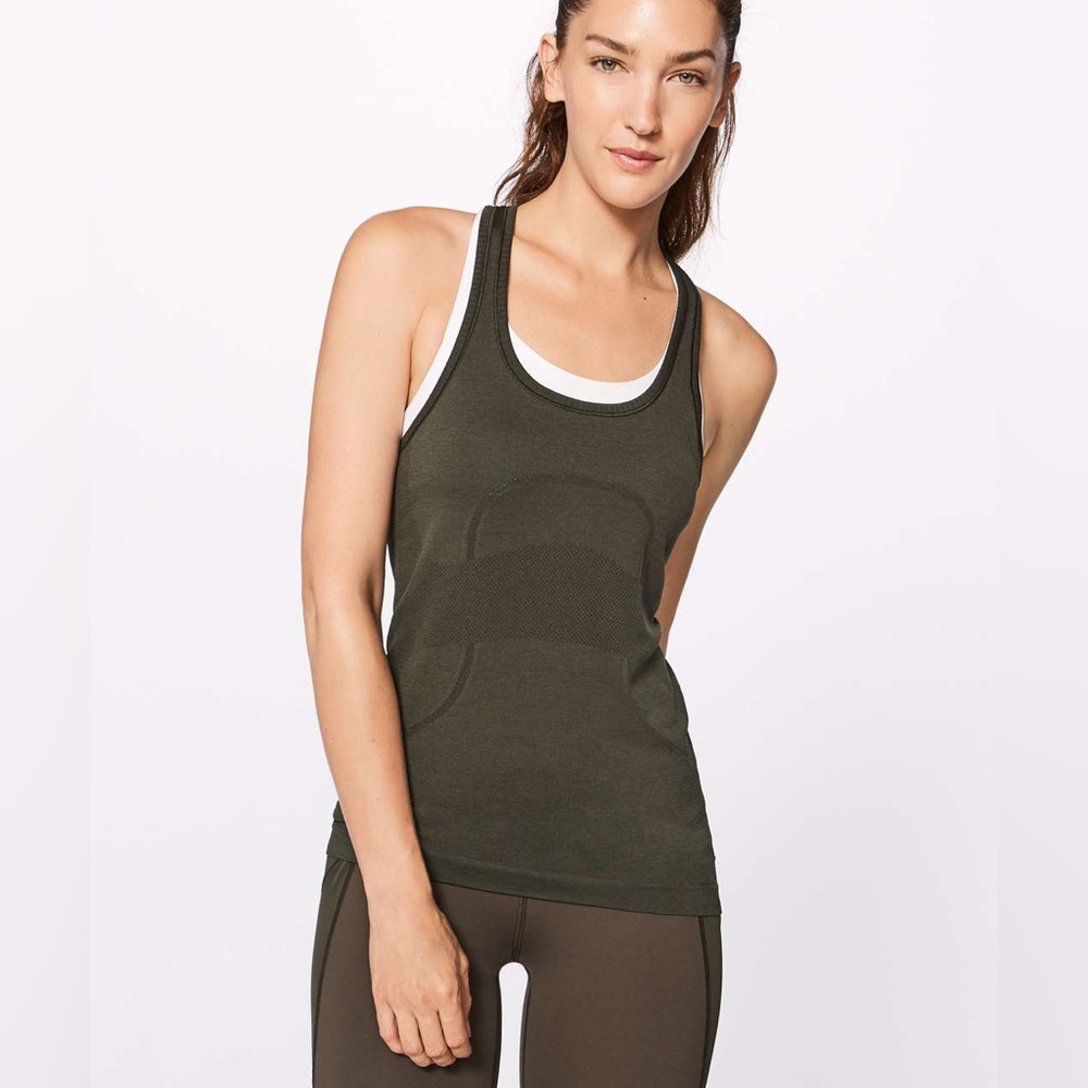 lululemon athletica Olive Green Tank Top